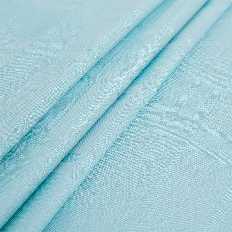 JUCFHY Tablecloth Rectangle 60Ã—104 Soild Plaid Jacquard Table Cloth, Waterproof Elegance Contemporary Woven Decorative Tablecloths, Spillproof Wrinkle Resistant Holiday Table Cover, Turquoise - Image 4